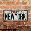 Chapa rústica Patente I Love New York