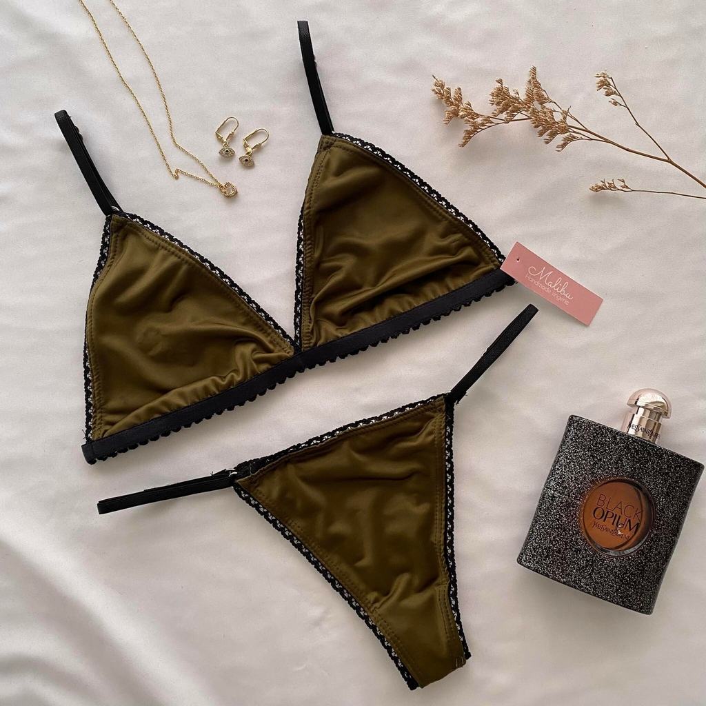 Conjunto cloe verde militar• - Malibu Lingerie