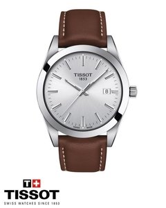Reloj Tissot Hombre Gentleman Cuero T127.410.16.031.00