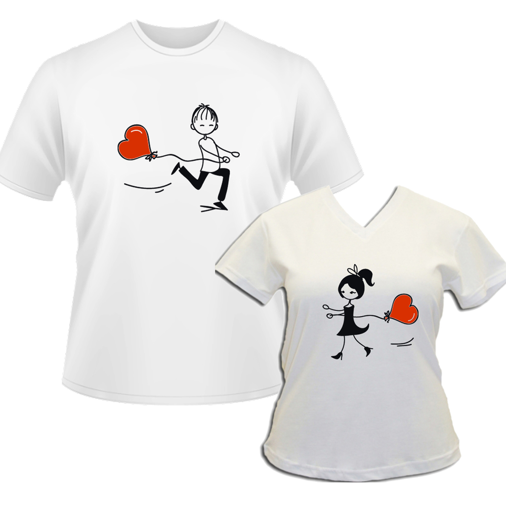 Kit 2 Camisetas Namorados Casal Personalizada