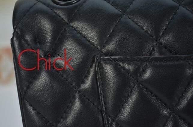 chanel flap bolsa all black