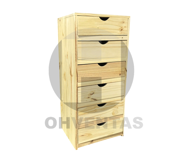 Cajonera Interior Placard de 6 cajones