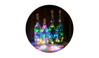 Corcho led, luz multicolor, blanca y calida - Tienda de Fiesta. Cotillon luminoso, led, fluor y neón. Todo para tu fiesta!