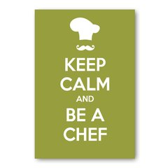 PLACA KEEP CALM AND BE A CHEF