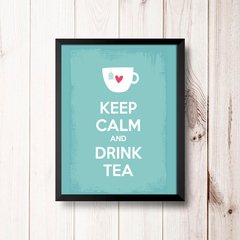 PLACA KEEP CALM AND DRINK TEA na internet