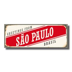 PLACA SÃO PAULO 40x15 cm - comprar online