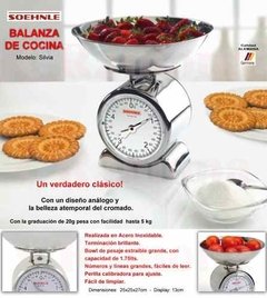 Balanza De Cocina Acero Inoxidable Leifheit Soehnle 5kg - Tienda Ramona