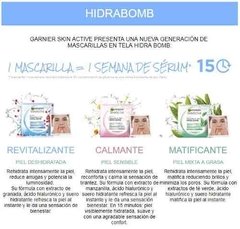 Mascarilla Hidratante Tela Garnier Hidra Bomb Matificante en internet