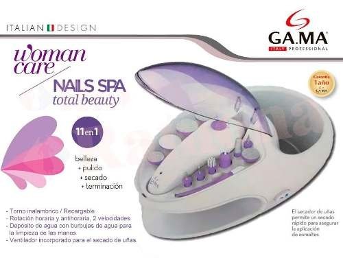 Set Manicura Y Pedicura 11en1 Gama Nails Spa Hidro Y Secador