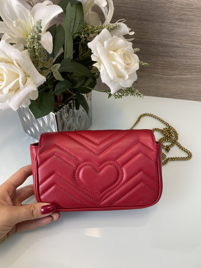 gucci marmont mini vermelha