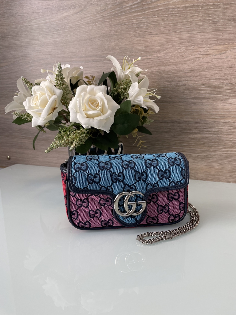 GG Marmont Multicolour mini quilted logo-jacquard