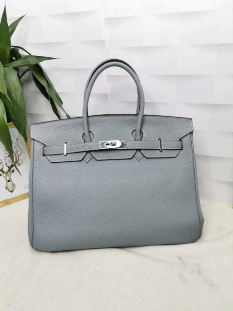Bolsa Hermes Birkin 35 Azul Claro Italiana