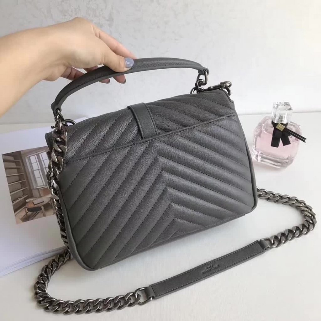 ysl black medium college bolsa