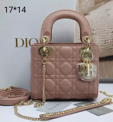 Bolsa Lady Dior Pequena Nude Italiana