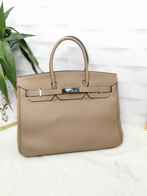 Bolsa Hermes Birkin 35 Bege Italiana