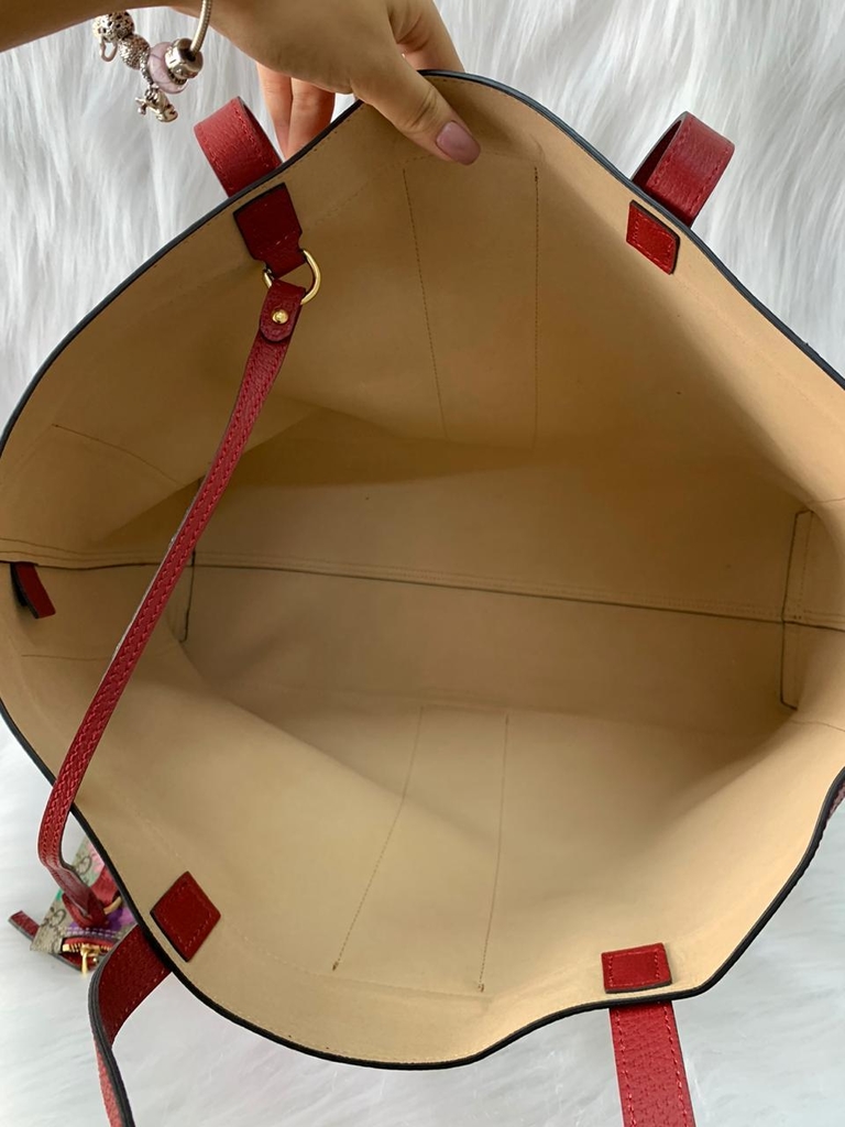 gucci tote bolsa red