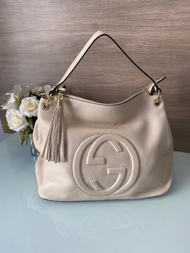 gucci disco bolsa white