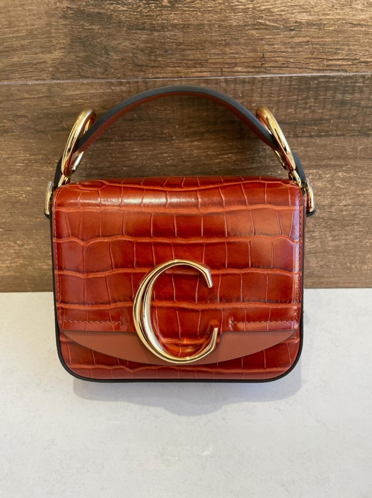 chloe c leather belt bolsa