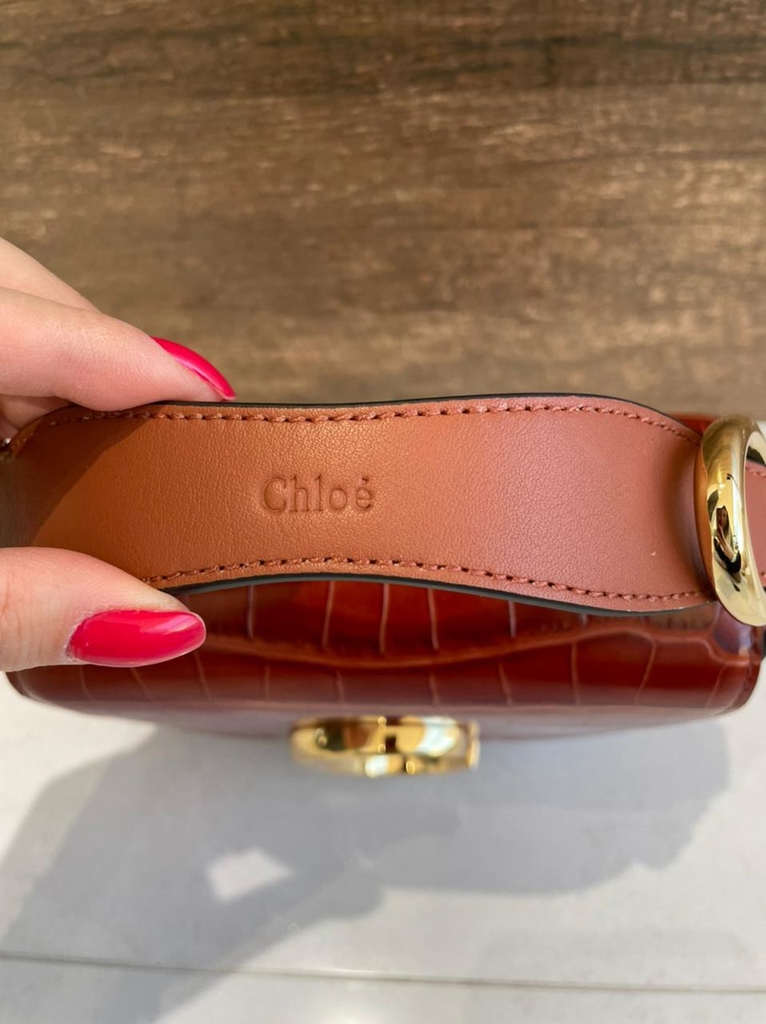 chloe c leather belt bolsa