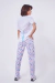Ambo Completo Cuello Combinado Monet con Pantalón Estampado - comprar online