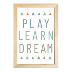 quadro-a4-madeira-play-learn-dream-azul-mimoo-toys