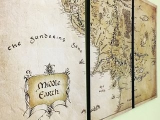 Cuadros - Tríptico Mapa El Señor de los Anillos C - Deco Delorean