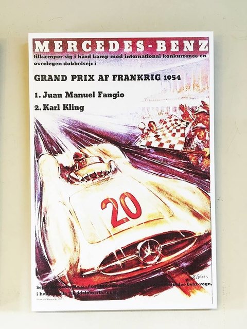 Cuadro Juan Manuel Fangio Gran Premio de Francia 1954 - comprar online