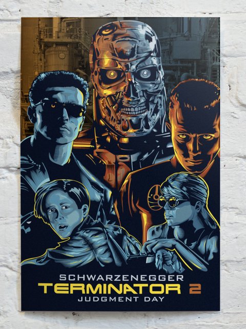 Cuadro Terminator 2 Azul