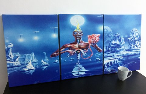 Cuadros - Triptico Iron Maiden Seventh Son of a Seventh Son