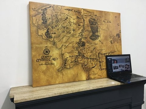 Cuadro Gigante Mapa Tierra Media El Señor de los Anillos