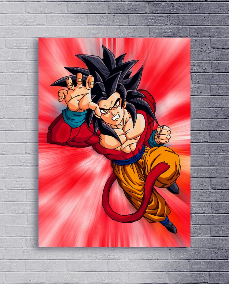 Cuadro Dragon Ball GT Goku Super Saiyajin 4 Fondo Rojo Modelo 2 Cuadro Dragon Ball GT Goku Super Saiyajin 4 Fondo Rojo Modelo 2