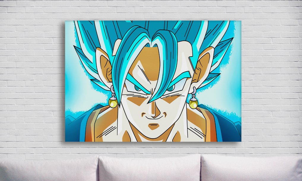 Cuadro Dragon Ball Super 04 Vegetto Super Saiyajin Blue Primer Plano Cuadro Dragon Ball Super 04 Vegetto Super Saiyajin Blue Primer Plano