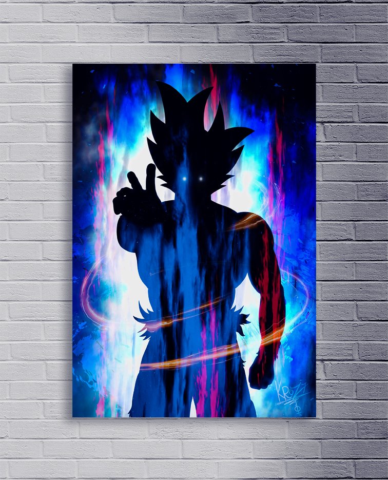 Cuadro Dragon Ball Super Goku Limit Breaker Silueta Cuadro Dragon Ball Super Goku Limit Breaker Silueta