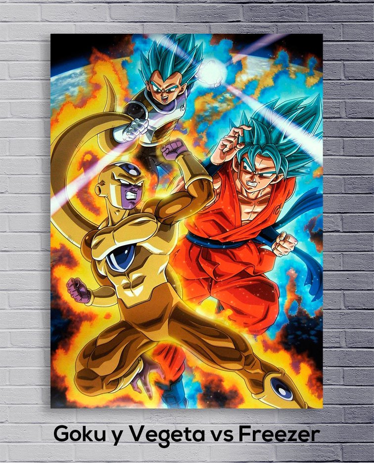 Cuadro Goku y Vegeta vs Freezer Cuadro Goku y Vegeta vs Freezer