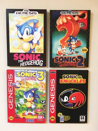 Combo 4 cuadros Sonic Sega - comprar online