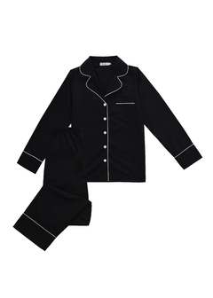 Black cotton classic pajama