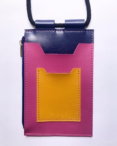 Bag • Azul bic, pink e mostarda •
