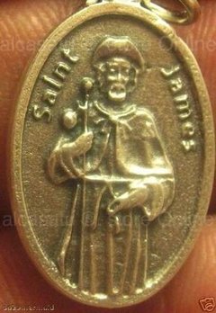 100 Medalla Dije Santo Jaime Saint James Religion Italia 22m
