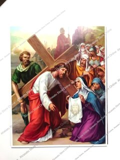 via crucis lamina pascuas jesus cristo alcasatu Resurrección religión crucifixión