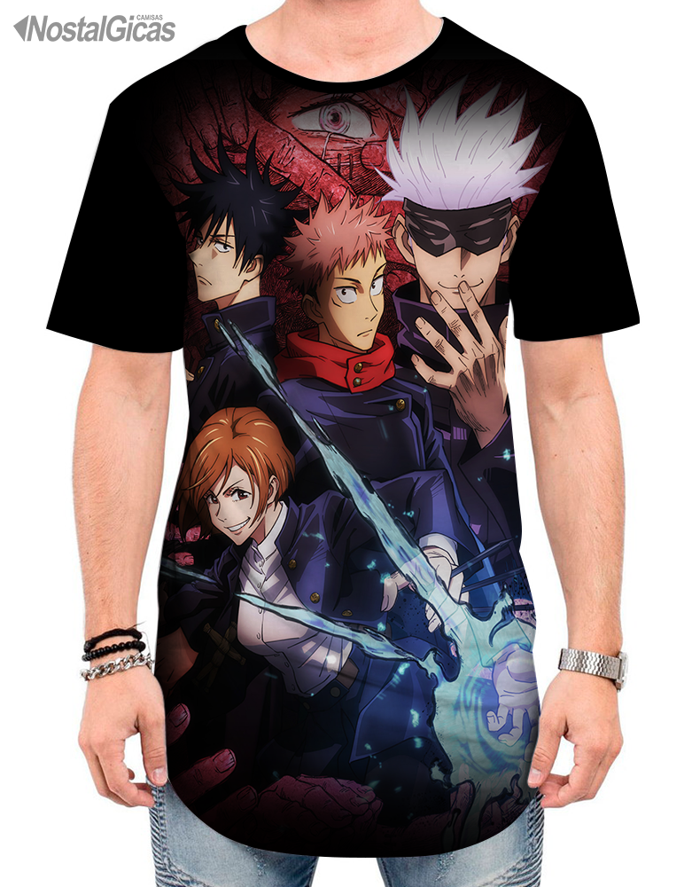 Camisa Jujutsu Kaisen Yuji Megumi Nobara Satoro Camiseta - Street Anime
