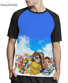 Camisa Raglan Digimon Adventure