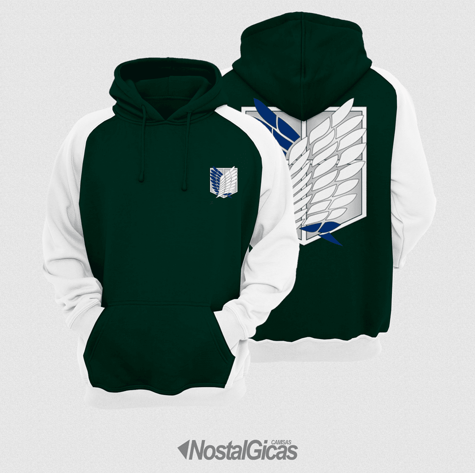 aot moletom com capuz green