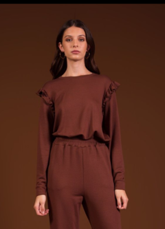 BUZO SABRINA RUSTICO CON DETALLE VOLADO