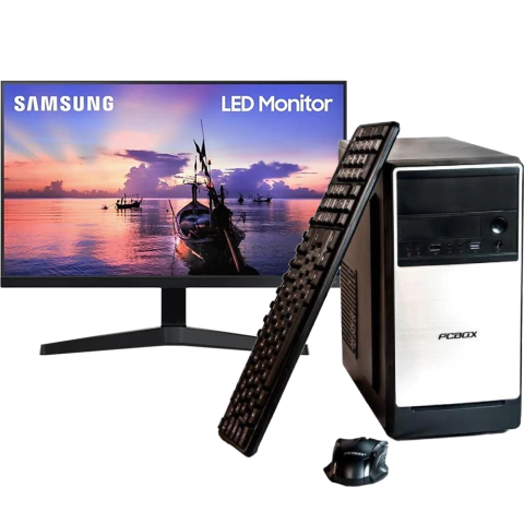 Pc Pcbox Intel J4005 8gb Ssd 240 Freedos + Monitor Samsung T350h 22" FHD Freesync