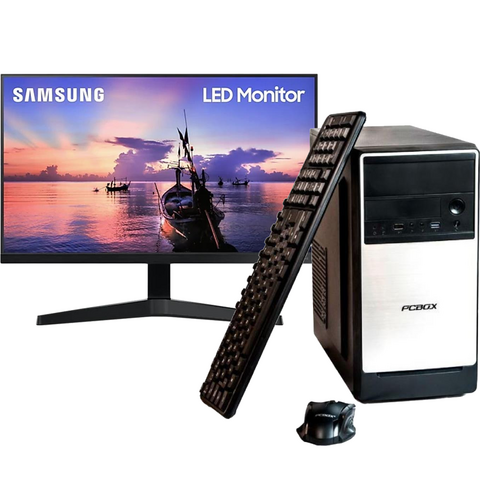 Pc Pcbox Intel J4005 8gb Ssd 240 Freedos + Monitor Samsung T350h 24" FHD Freesync