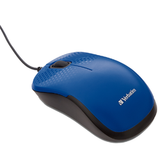 Mouse Verbatim Optico Cable Usb Silencioso Azul 70233