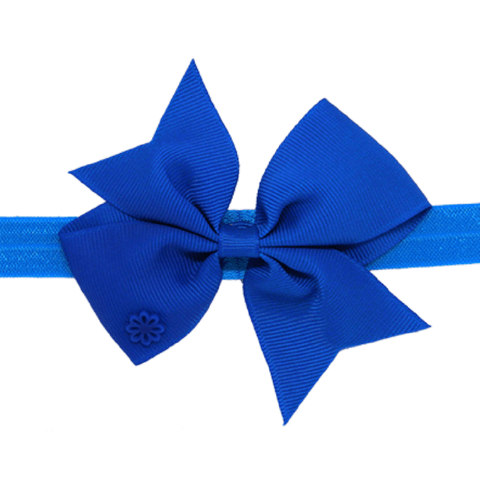 Faixa De Cabelo Laço Pontas Invertidas Azul Royal | Dalella