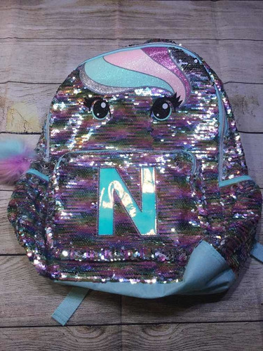 Mochila Justice Grande Con Lentejuelas