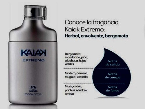 Perfume Natura Kaiak Extremo De 100ml .natura De Hombre Or