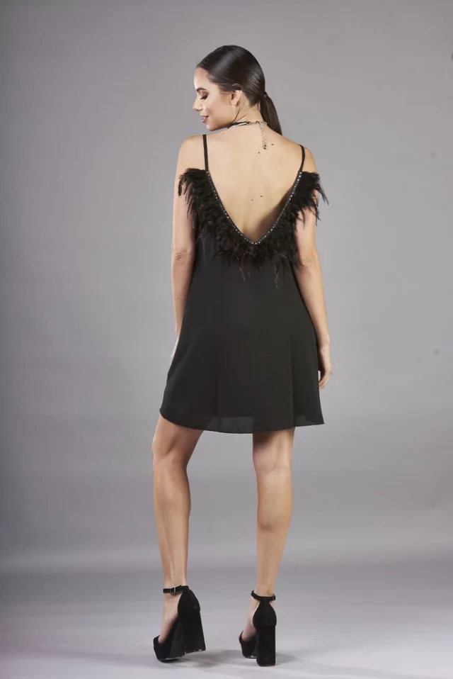 Vestido Santino con Plumas Vestido Santino con Plumas